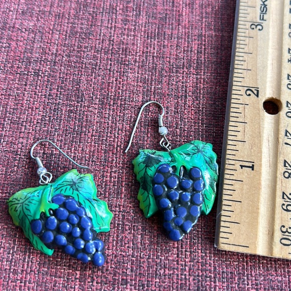 Grapes Earrings Two Pair of Grape Earrings for Pierced Ears - Picture 4 of 10